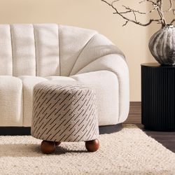 Orta Stool - Natural Jacquard