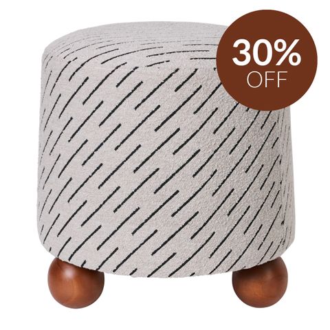 Orta Stool - Natural Jacquard