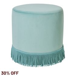 Nemi Stool - Duck Egg Blue Velvet