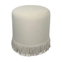 Nemi Stool - Ivory Velvet