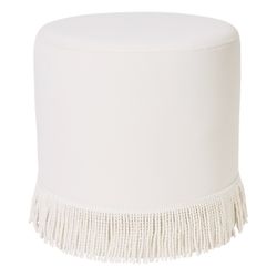 Nemi Stool - Ivory Velvet