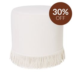 Nemi Stool - Ivory Velvet