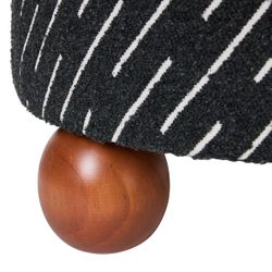 Orta Stool - Black Jacquard