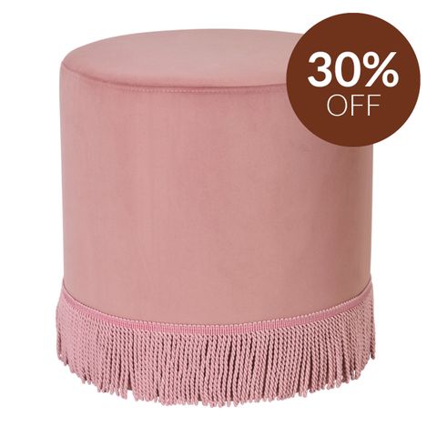 Nemi Stool - Soft Pink Velvet