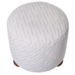 Orta Stool - White Jacquard