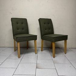 Arnie Dining Chair Set of 2 - Olive - OUTLET NSW