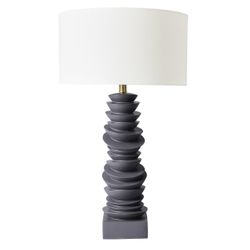 Mendoza Table Lamp - Grey w White Shade