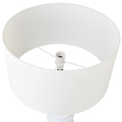 Mendoza Table Lamp - White w White Shade