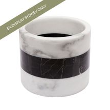 Tuxedo Marble Planter - White - OUTLET NSW