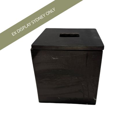 Everly Marble Tissue Box - Black - OUTLET NSW