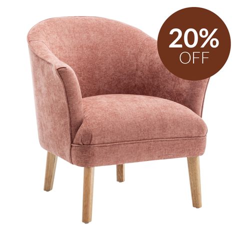 Elsa Occasional Chair - Coral Chenille