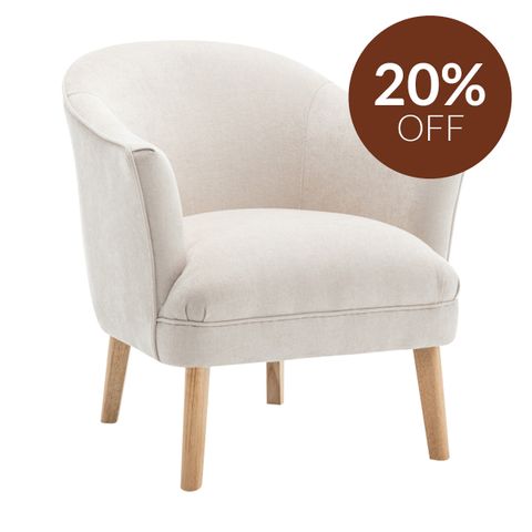 Elsa Occasional Chair - Cream Chenille