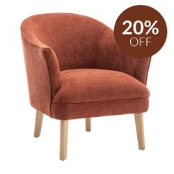 Elsa Occasional Chair - Terracotta Chenille