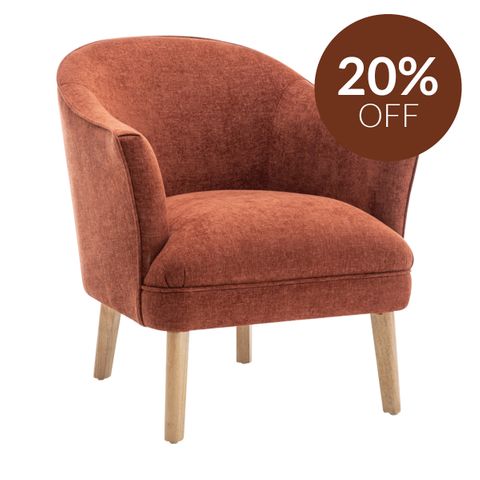 Elsa Occasional Chair - Terracotta Chenille