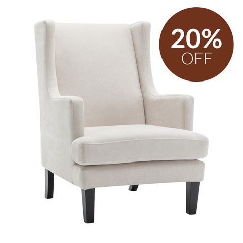 Gable Occasional Chair - Pearl Chenille