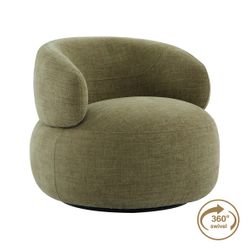 Greenwich Swivel Occasional Chair - Sage Chenille