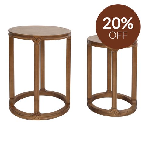 Cadie Nesting Side Tables - Walnut