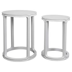 Cadie Nesting Side Tables - White