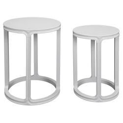 Cadie Nesting Side Tables - White