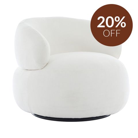 Greenwich Occasional Chair - Ivory Chenille