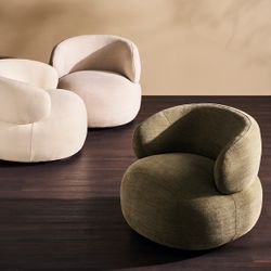 Greenwich Swivel Occasional Chair - Natural Chenille