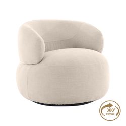 Greenwich Swivel Occasional Chair - Natural Chenille