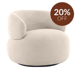 Greenwich Swivel Occasional Chair - Natural Chenille