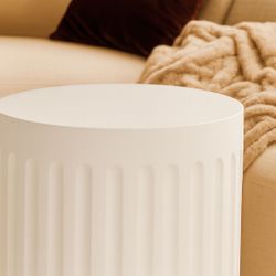 Caleb Side Table - White