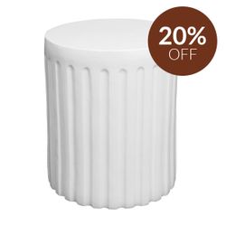 Caleb Side Table - White