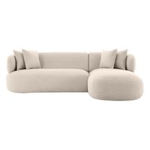 Greenwich 3 Seater Sofa w Right Chaise - Natural Chenille