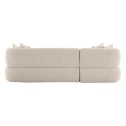 Greenwich 3 Seater Sofa w Left Chaise - Natural Chenille