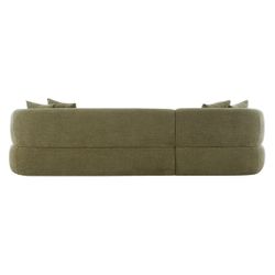 Greenwich 3 Seater Sofa w Left Chaise - Sage Chenille