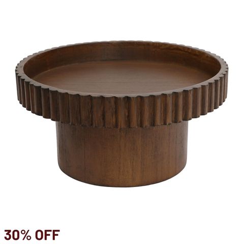 Blythe Footed Bowl - Small Walnut