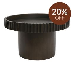 Blythe Footed Bowl - Large Dark Brown