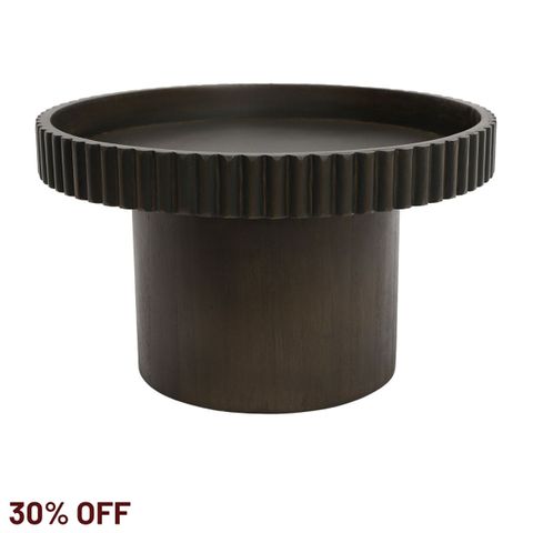 Blythe Footed Bowl - Large Dark Brown