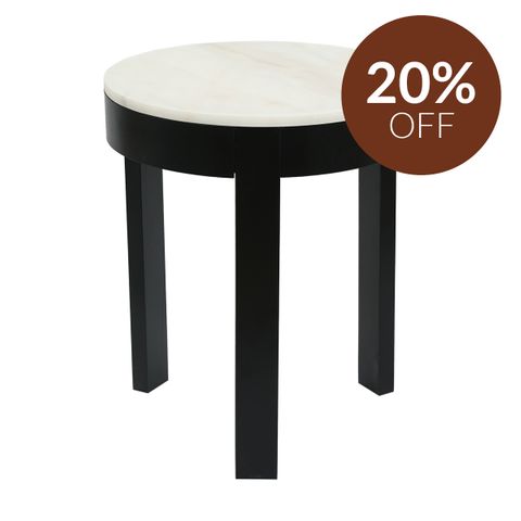 Oliver Marble Side Table - Large Black
