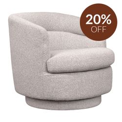 Holly Swivel Arm Chair - Warm Grey