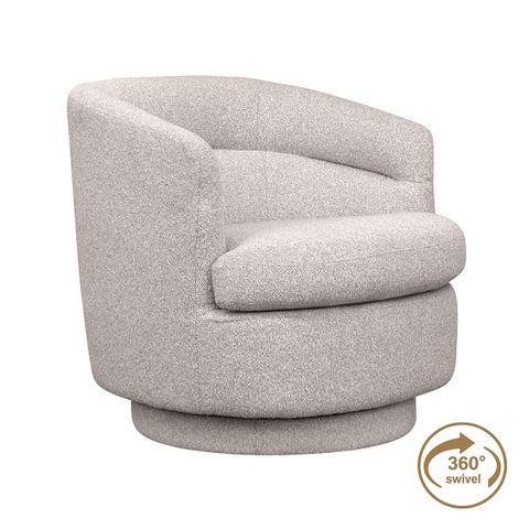 Holly Swivel Arm Chair - Warm Grey