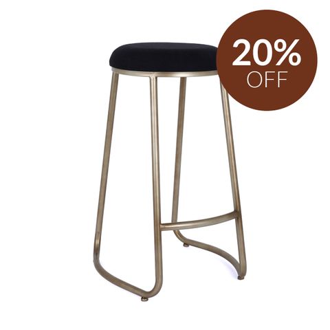Annie Bar Stool - Black Linen