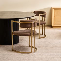 Dino Dining Chair - Chocolate Linen