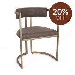 Dino Dining Chair - Chocolate Linen
