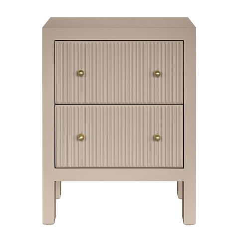 Ariana Bedside Table - Small Beige