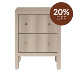 Ariana Bedside Table - Small Beige