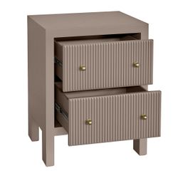 Ariana Bedside Table - Small Taupe