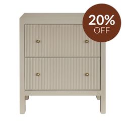 Ariana Bedside Table - Large Beige