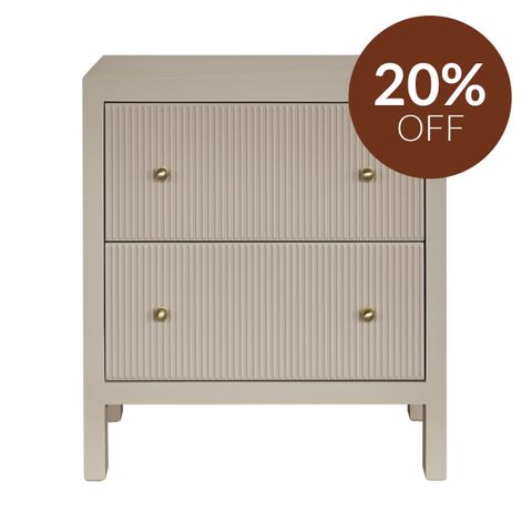 Ariana Bedside Table - Large Beige