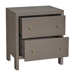 Ariana Bedside Table - Large Taupe