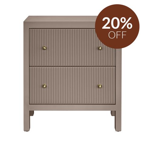 Ariana Bedside Table - Large Taupe