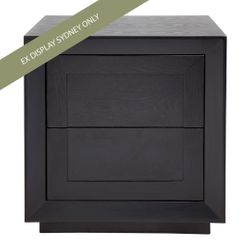 Balmain Tall Bedside Table - Black
