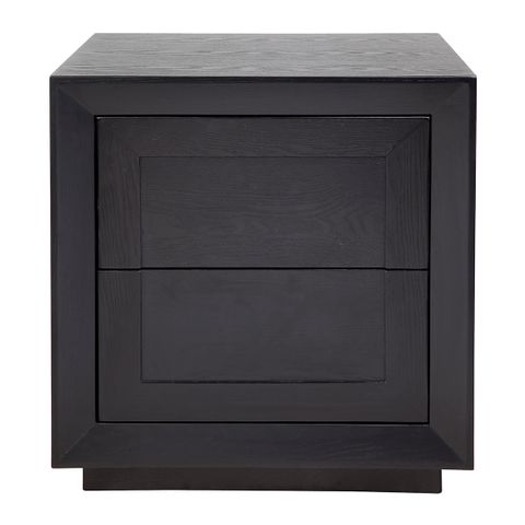 Balmain Tall Bedside Table - Black